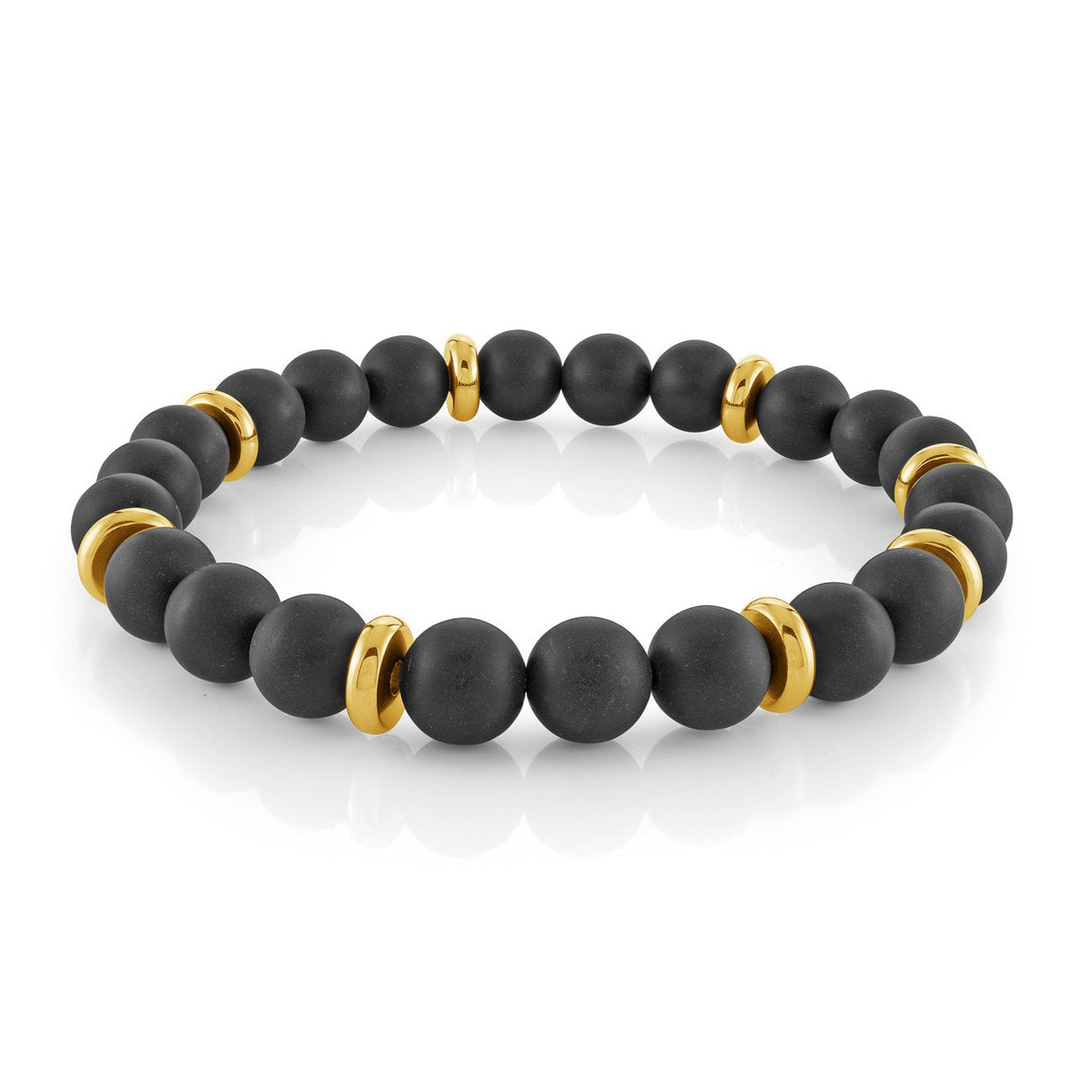 Italgem Steel | Gold-Black-Matte-Onyx 8mm