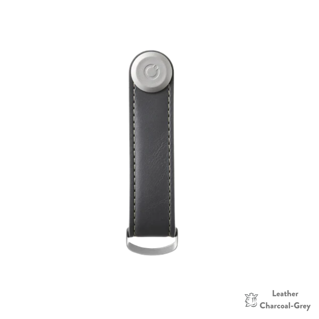 OrbitKey Organizer Leather Charcoal Grey