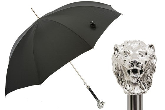 Pasotti Long Umbrella Silver Lion