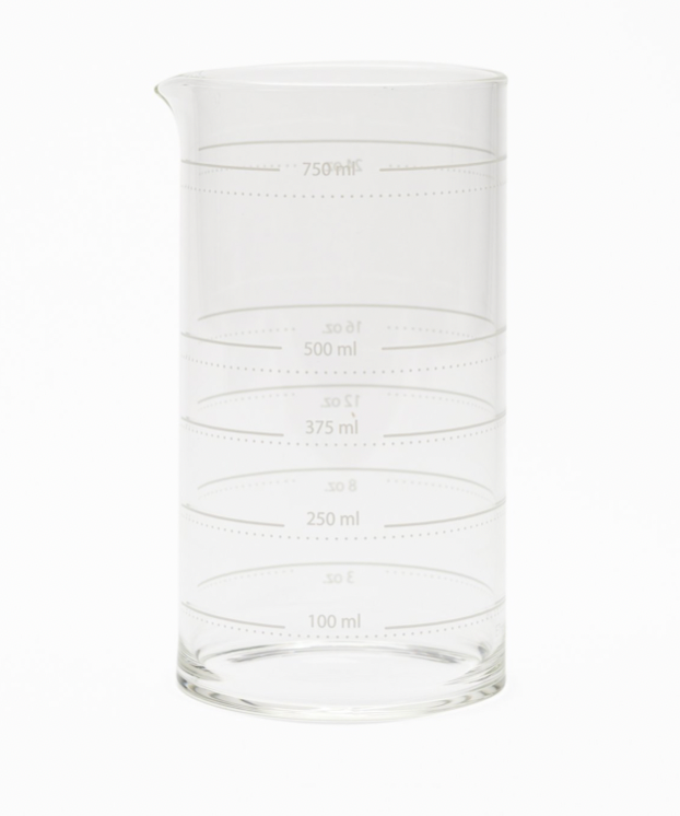Glass Cocktail Mixing Beaker with Measurements
