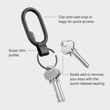 Orbit Key- Clip Mini Silver Silver
